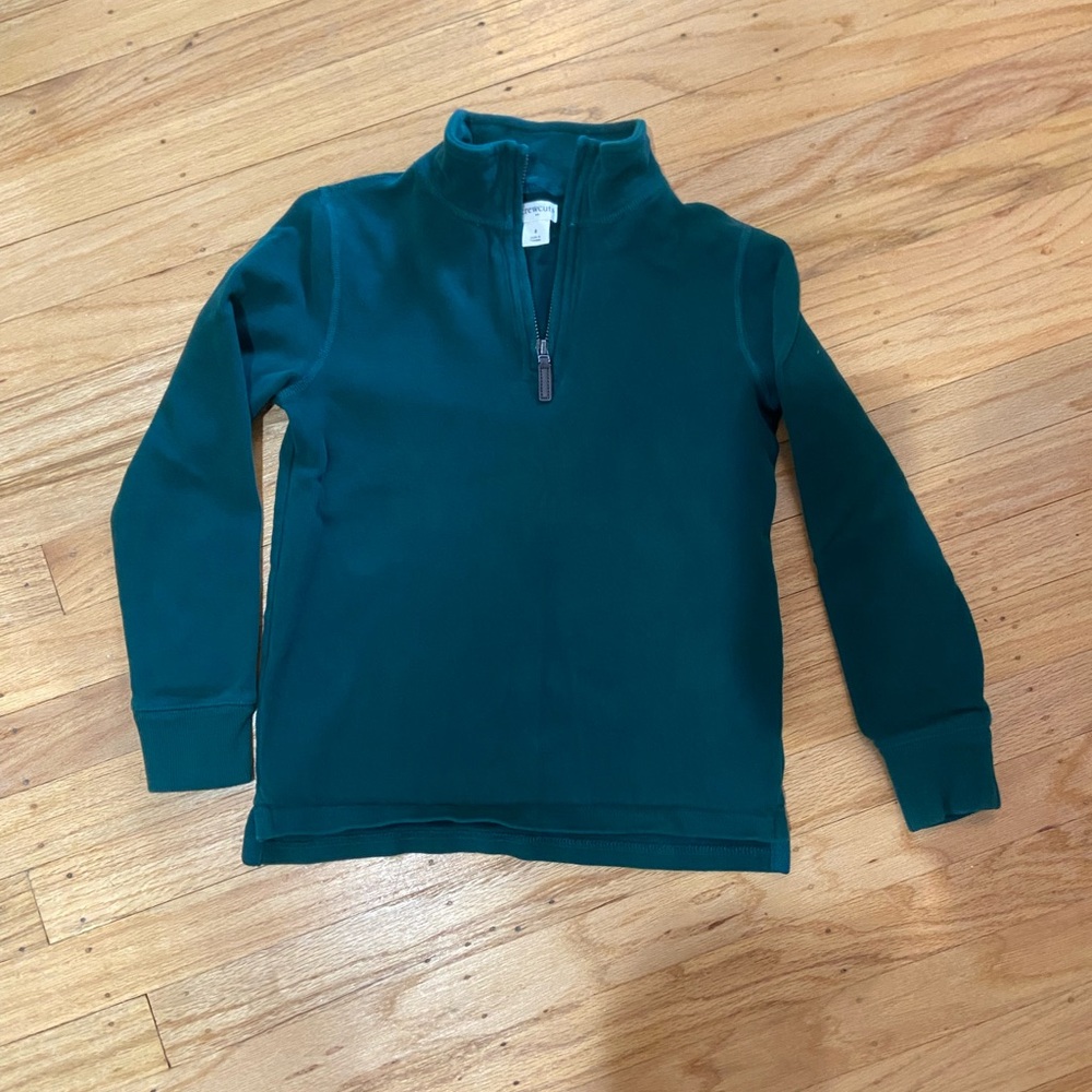 Crewcuts Hunter Green Quarter-Zip Sweater
